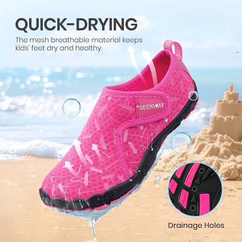 Barefoot Water Shoes for Kids - Quick-Dry, Non-Slip Sand Shoes for Hiking, Swimming, Beach | Toddler Sizes