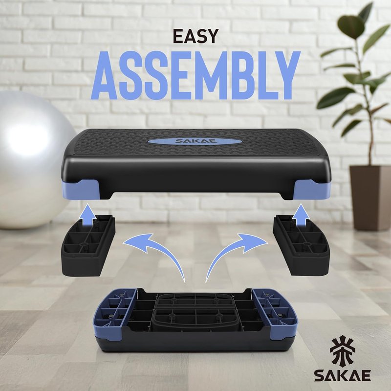 Aerobic Stepper Set - Adjustable Height Workout Platform with Dumbbells & Measuring Tape | 4 Color Options
