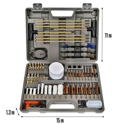 GLORYFIRE Elite Gun Cleaning Kit, Handgun Shotgun Pistol Universal Cleaning Kit with All Brass High-end Brushes, Jags, Reinforced and Lengthened Rods
