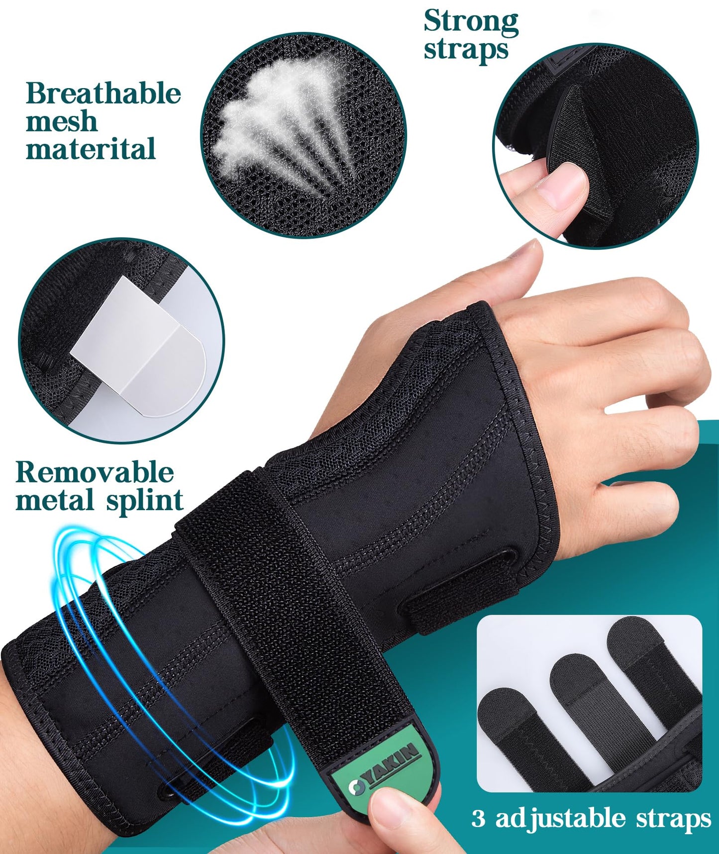 Oyakin Carpal Tunnel Wrist Brace Night Support,Wrist Splint Right Left Hand