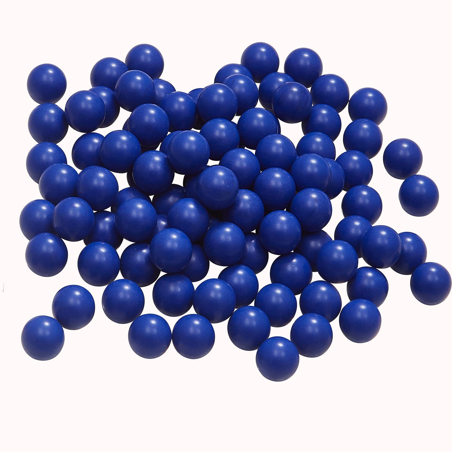 100 Rounds Solid Nylon 50 Cal. Paintballs 50 Cal Rubber Balls Ammo for Tr50 Reusable .50 Caliber Hard Plastic Projectiles for Self Defense (Blue)