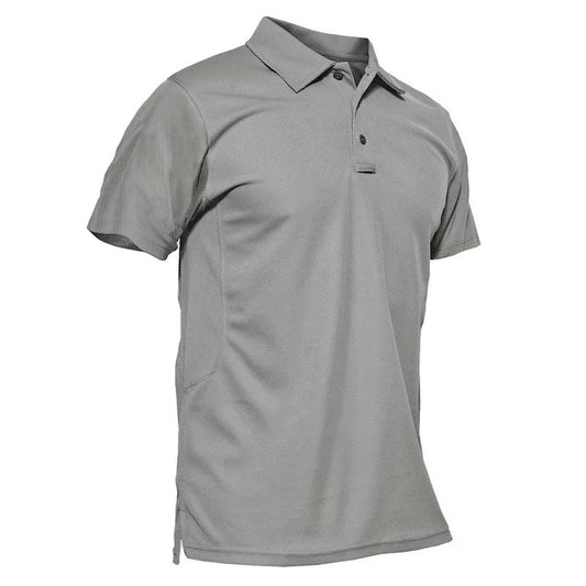 MAGCOMSEN Work Shirts for Men Golf Shirts Fishing Shirts Casual Shirts Quick Dry Shirts Golf Polo Shirts Light Grey M