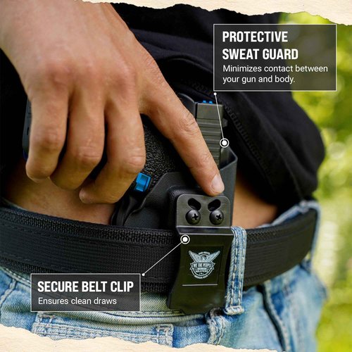 We The People Holsters - Carbon Fiber - Right Hand - IWB Holster Compatible with 1911 Government/Colt 1911 Government/Kimber 1911 / Springfield 1911 5" 45ACP No Rail Only RDS