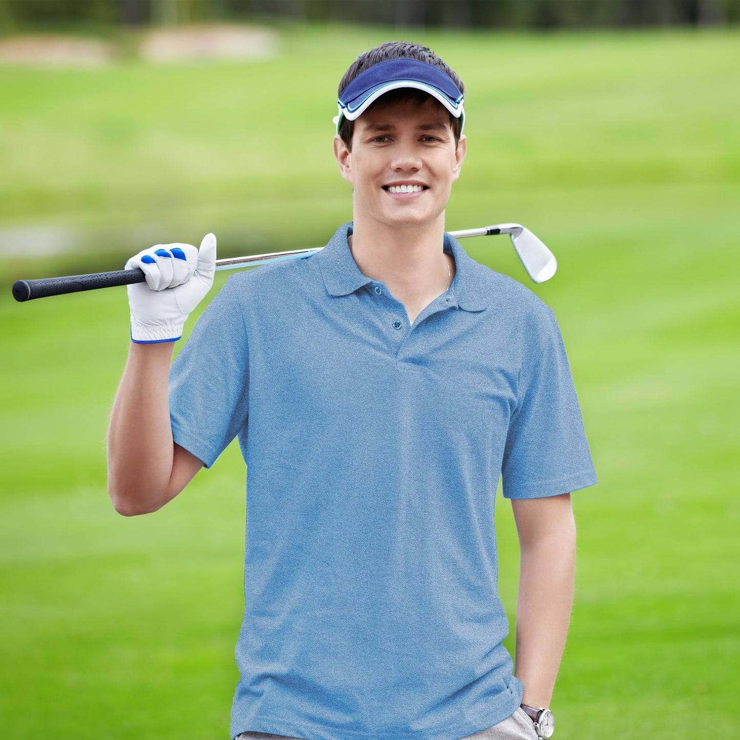 MCPORO Golf Polo Shirts for Men Casual Moisture Wicking Men's Polo Shirts Quick Dry Short Sleeve