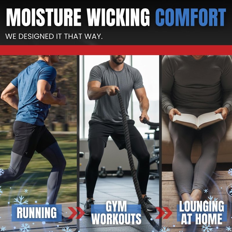 Real Men 28in Nylon Leggings B Pouch Med 2pk Blk/Gry Thermal Underwear For Men Men's Thermal Underwear Set Mens Leggings Mens Compression Pants Calzoncillos Para Hombres Mesh Base Layer Men's Tights