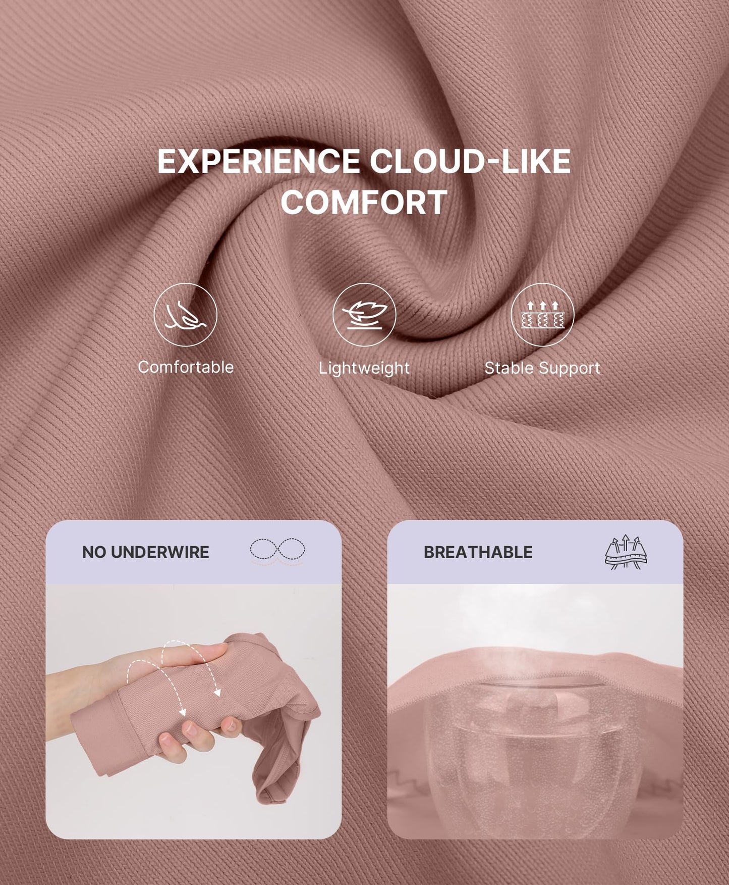 SHAPELLX Front Closure Bra for Women Post Surgery Compression Bra Post Op Support with Adjustable Straps Wirefree Brown