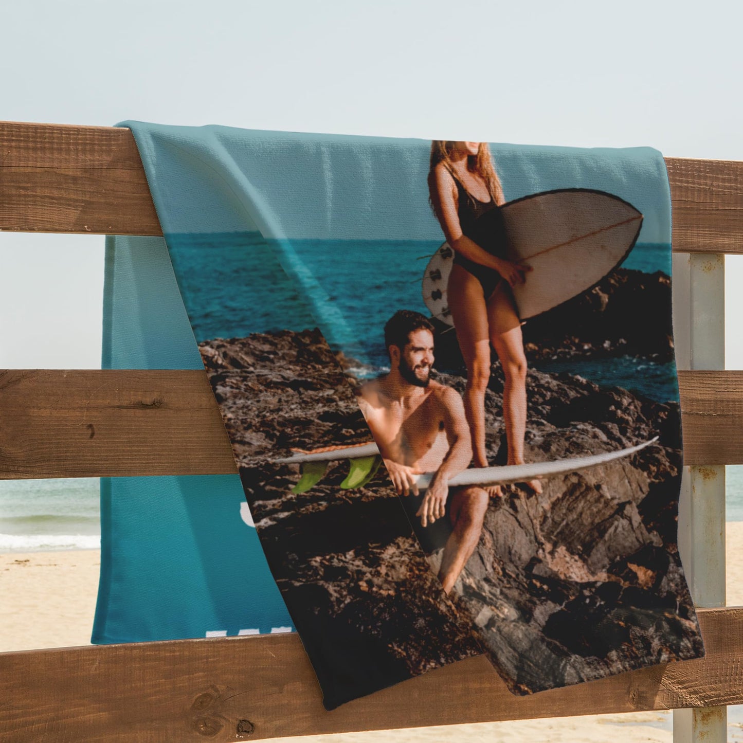 Esmtuaij Personalized Text Beach Towel,Custom Photo Beach Towel,Beach Towel Soft and Comfortable - Suitable for Pool, Beach