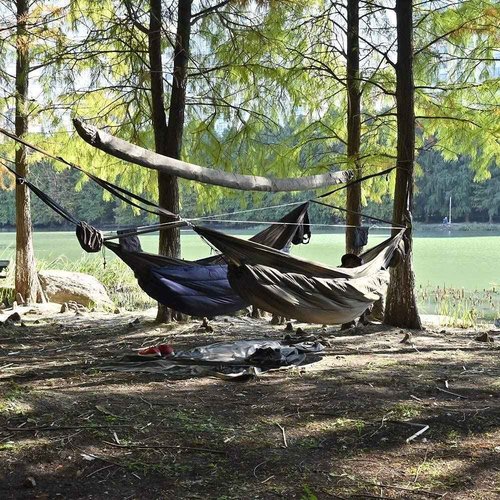 onewind 12Ft Camping Hammock with Mosquito Net, Ridgeline Double Hammock Portable Lightweight Large Hammock Ripstop Nylon Durable with 2 * 12Ft Tree Straps for Camping Hiking Backpacking, OD Green