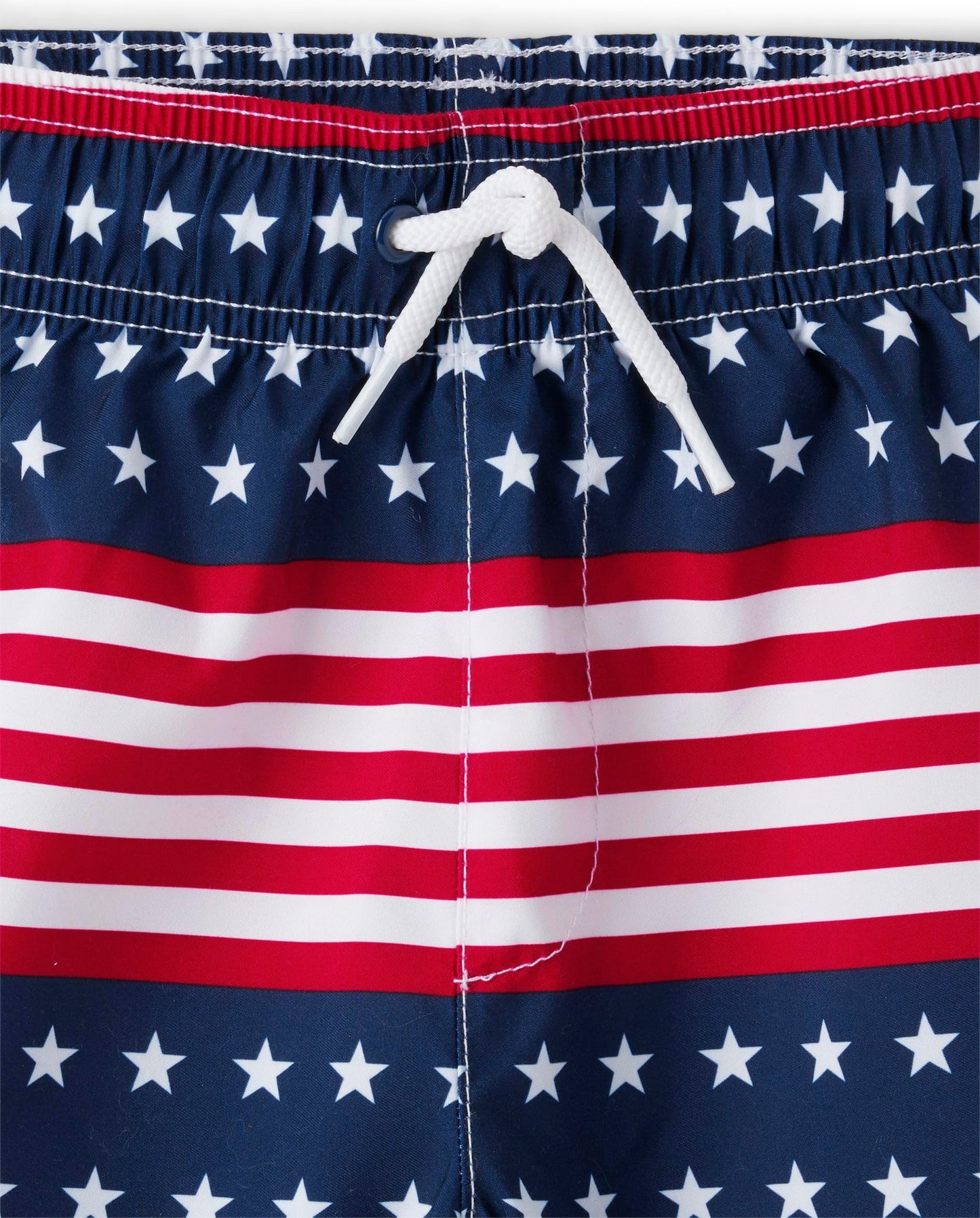 The Children's Place Boys' Swim Trunks, Stars/Stripes, Large