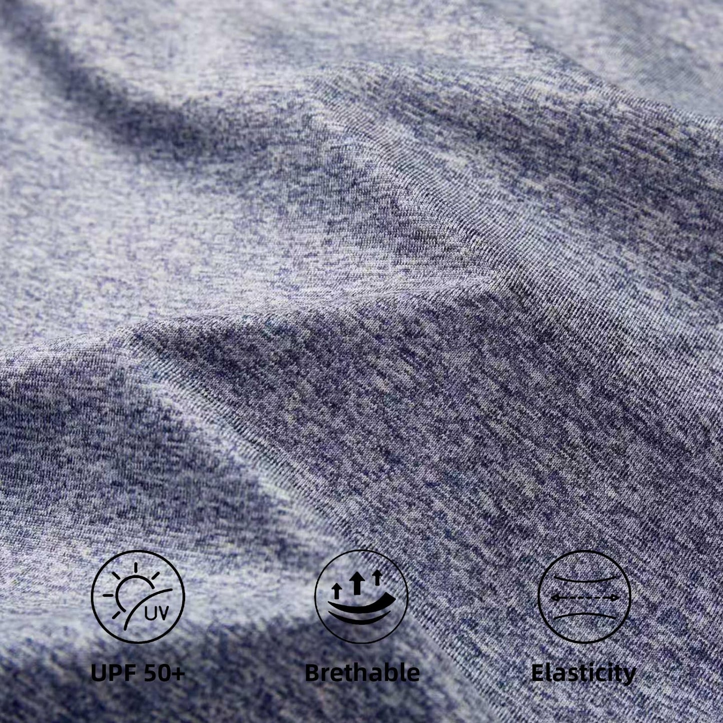 Mens Long Sleeve T Shirts 6 Pack,Tee Shirts for Men Workout Gym Athletic Sun Protection Performance Running Shirts(L)