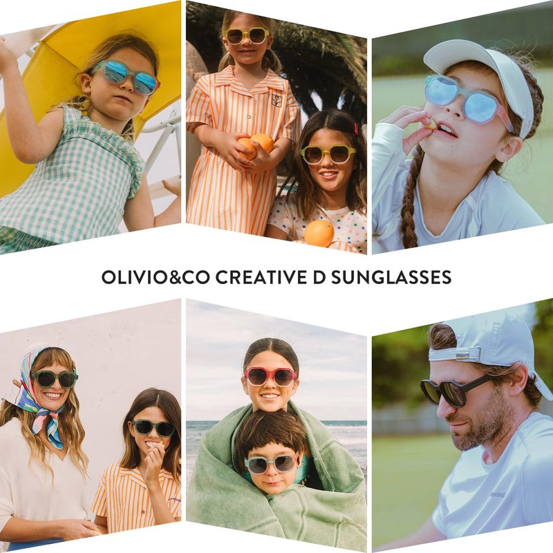 OLIVIO&CO Kids Sunglasses Youth Beach Sun Glasses Lightweight TR90 Frame UV400 Polarized Outdoor Shades for Boys Junior（Creative D） (Ocean Fantas, 3-7Y)