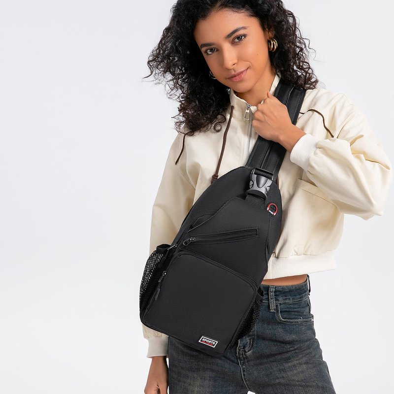 O-TBOST Crossbody Sling Bag Sling Bags for Women men Lightweight Durable Travel Hiking daypack for Daily Use (white, Small)