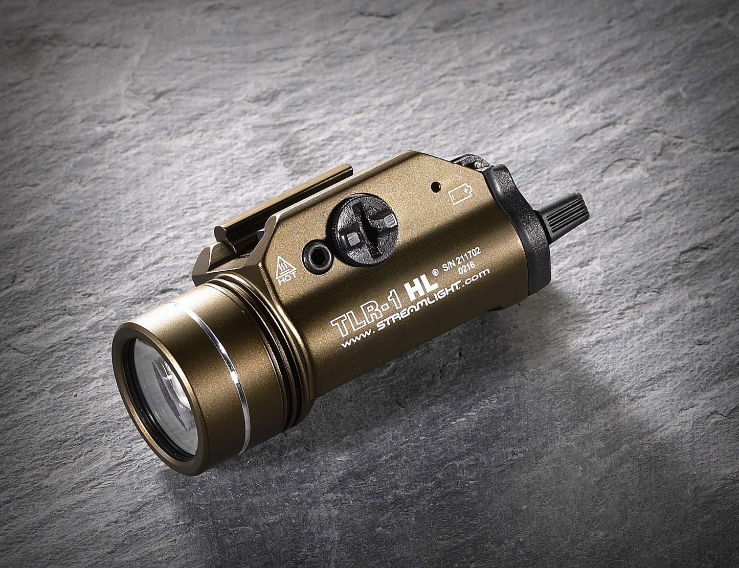 Streamlight 69267 TLR-1 HL 1000-Lumen Weapon Mounted Light with Rail Locating Keys, Flat Dark Earth Brown