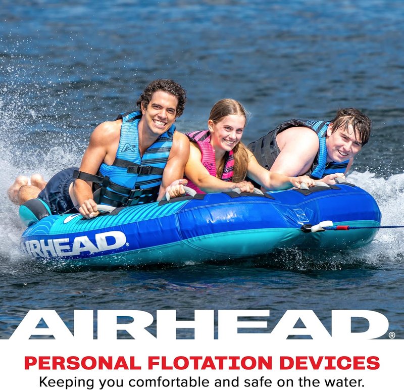 Airhead Life Jacket - USCG Approved Watersports Vest for Adults & Kids | Ideal for Boating, Tubing & Swimming