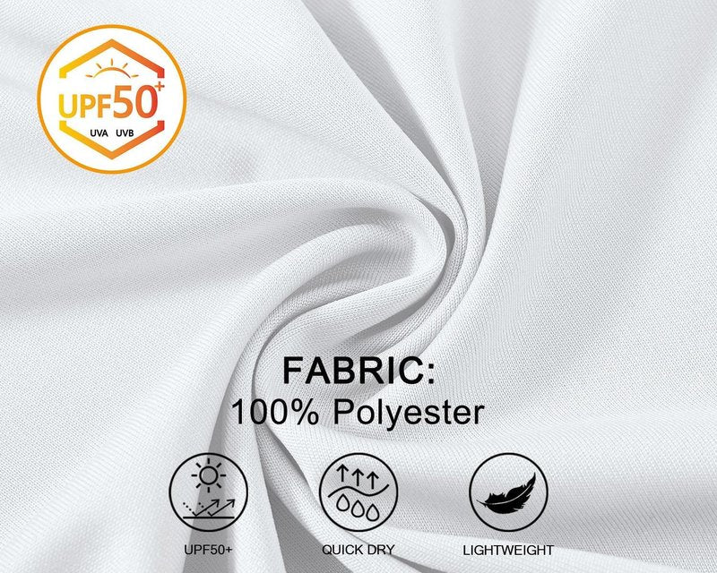 Mens Sun Protection Hiking Shirt - Lightweight Long Sleeve UPF 50+ UV Block | Ideal for Fishing & Swimming