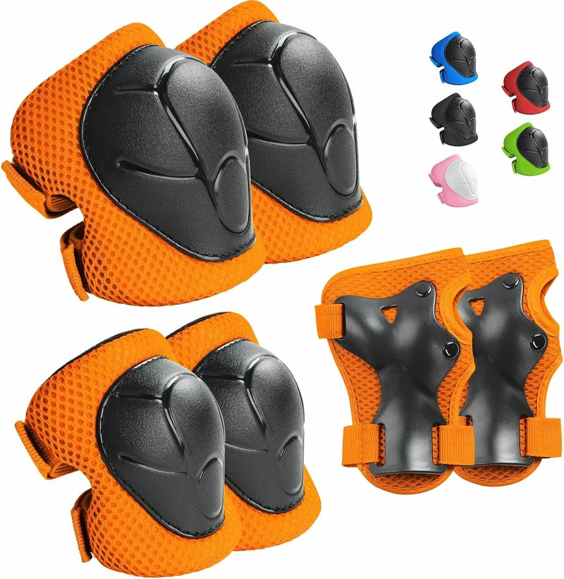 Kids Protective Gear Set - Knee Pads, Elbow Pads & Wrist Guards | 3-14 Years, Ideal for Skating & Cycling