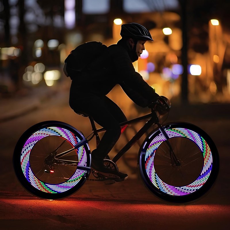LuminKing Bicycle LED Spoke Light - 30 Colour Patterns, Automatic Pattern Switching, Easy Wheel Mount