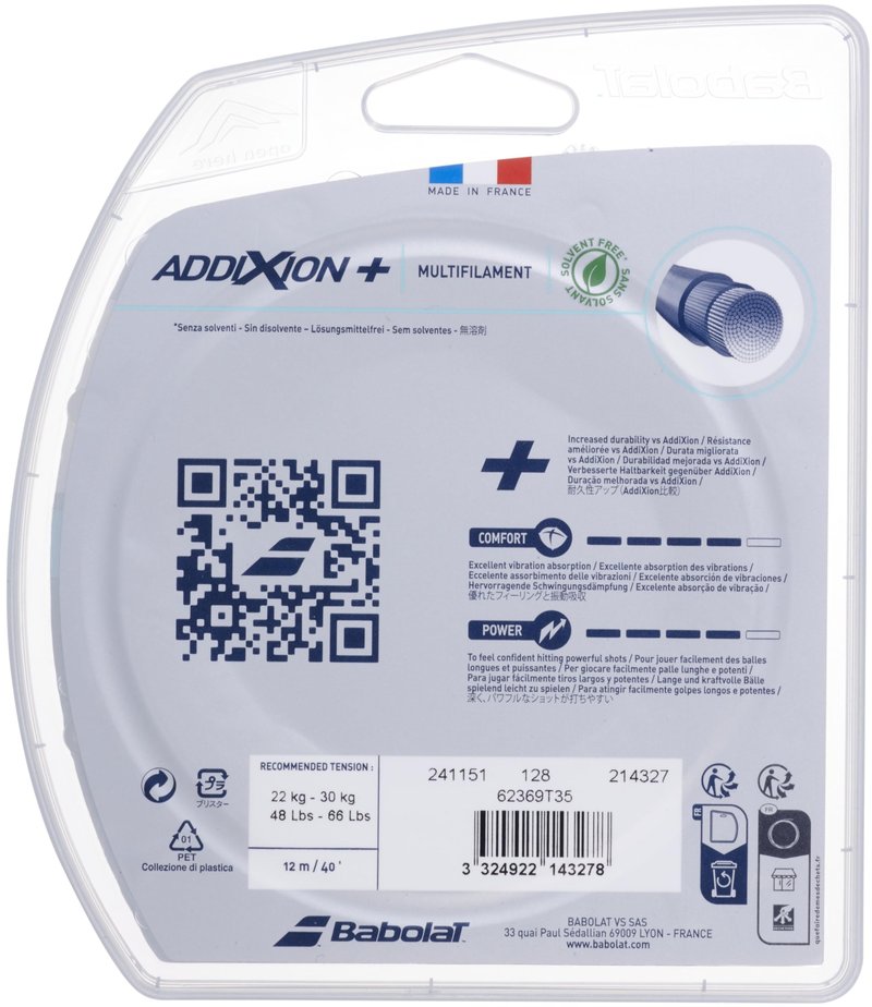 Babolat Addixion+ 17g Natural Color Tennis String (Set)