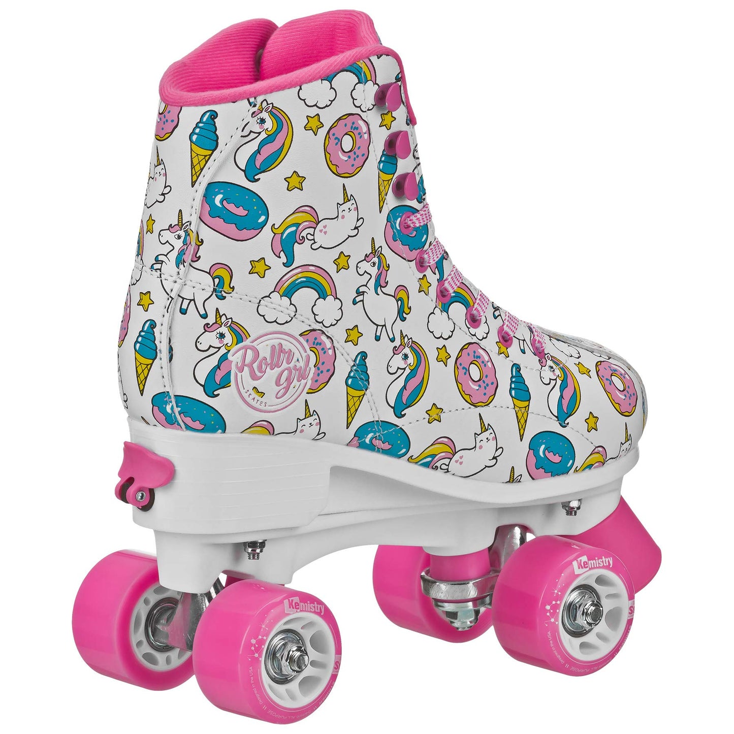 Rollr GRL Ella - Girls White/Pink Adj Medium (3-6)