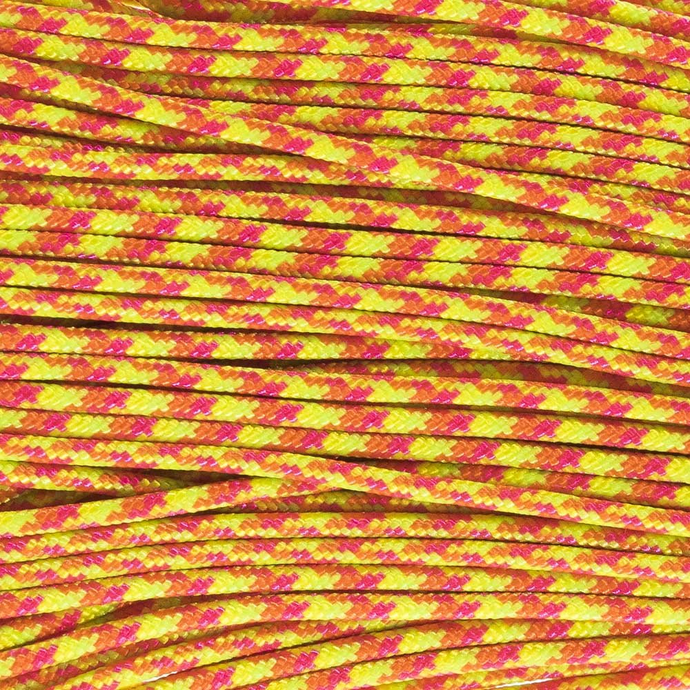 Paracord Planet 275lb Paracord – 3/32 Inch (2.38 mm) Nylon Crafting Cord with 5 Strand Inner Core – Starburst (50 ft)