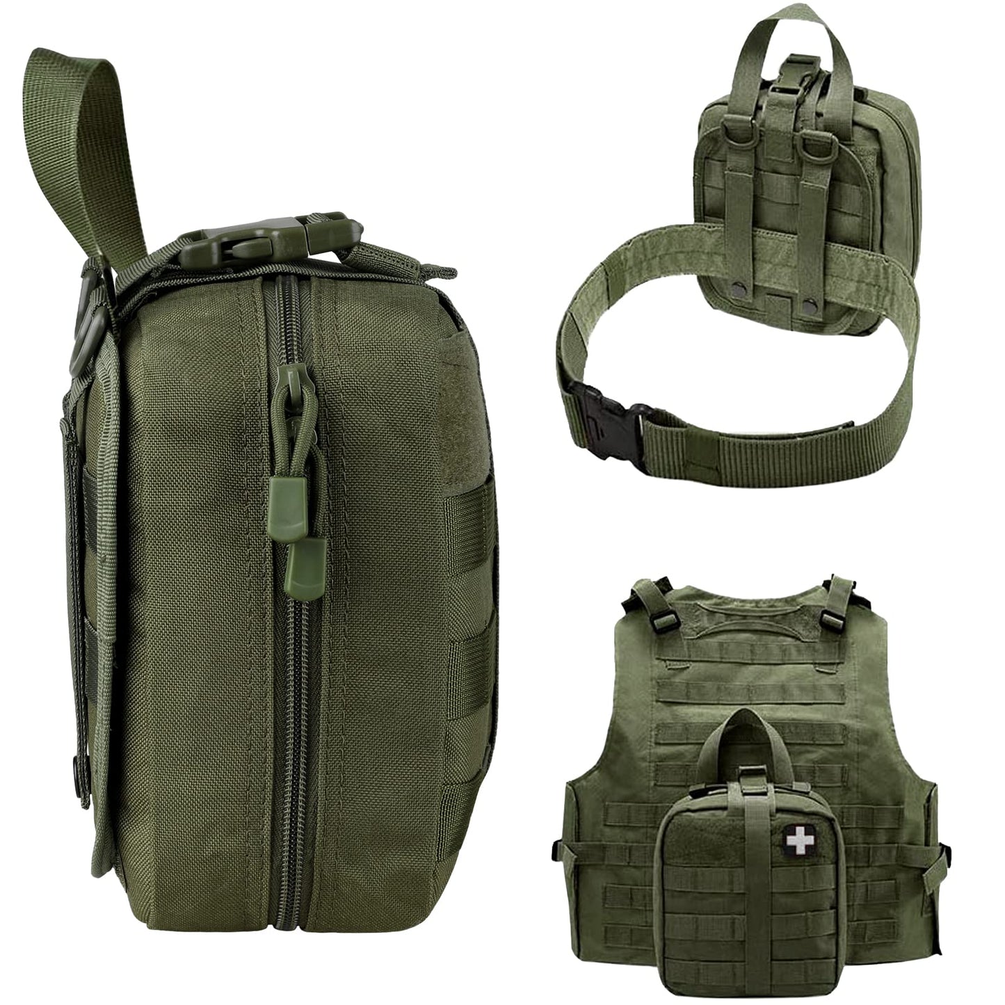LIVANS 1000D First Aid Bag Empty Medical Ifak Pouch Molle EMT Pouches Rip-Away Tactical Military Trauma Emergency Medic Bag