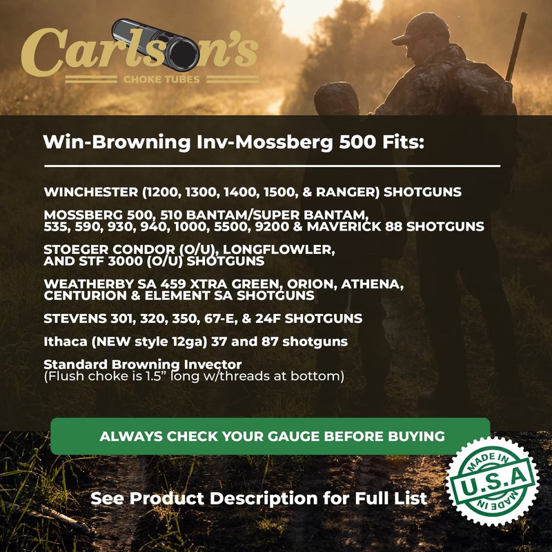 Carlson's Winchester - Browning INV - Moss 500 Blued Choke Tube [ Improved Modified | .705 Diameter ] Sporting Clays Choke Tube | Made in USA