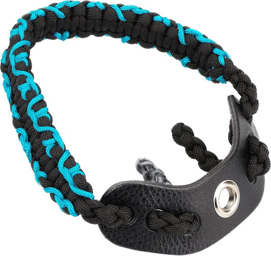 Archery Bow Wrist Sling - Comfortable 550 Paracord Strap | Full Grain Leather Yoke, Multiple Camo Colors