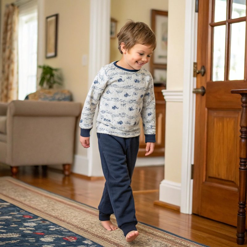 JARMAKO Toddler Boys Warm Fleece Lined Microfleece Pants, Basic Colors, 3T
