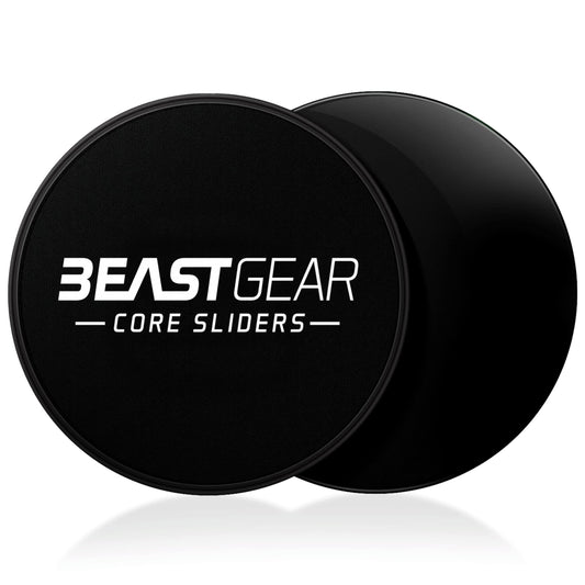 Beast Gear Core Sliders for Working Out Double Sided for Using on Hard and Soft Floors Gliding Discs for Abdominal Exercises Fitness Equipment for Man and Woman