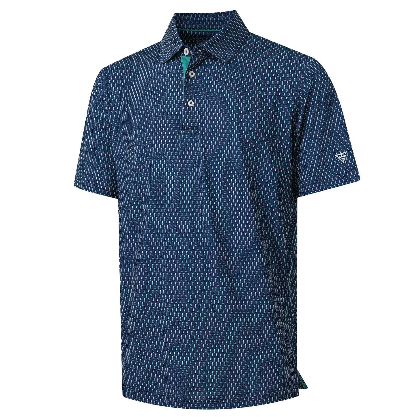 M MAELREG Polo Shirts for Men Quick Dry Fit Short Sleeve Performance Moisture Wicking Print Men’s Golf Shirts