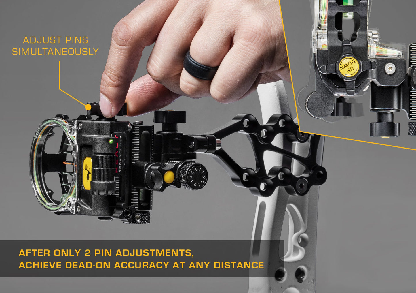 Trophy Ridge React Pro 5 Pin Archery Bow Sight, Left Hand, 0.019 Pin