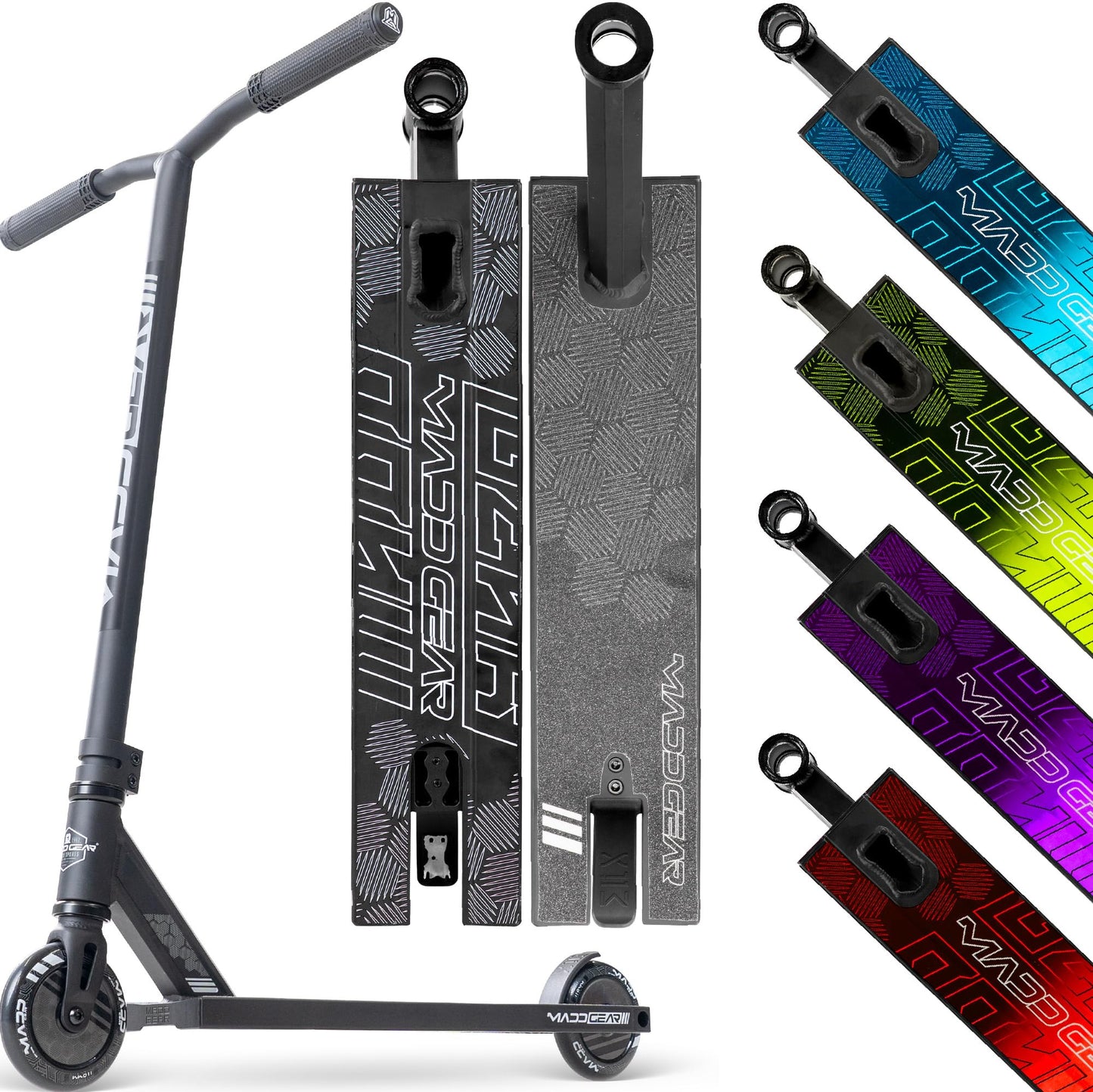 Pro Trick Stunt Scooter for Kids Ages 8-12 – Lightweight Durable 2 Wheel Freestyle Scooter for Skatepark and Street – Easy Assembly – Madd Gear MG3