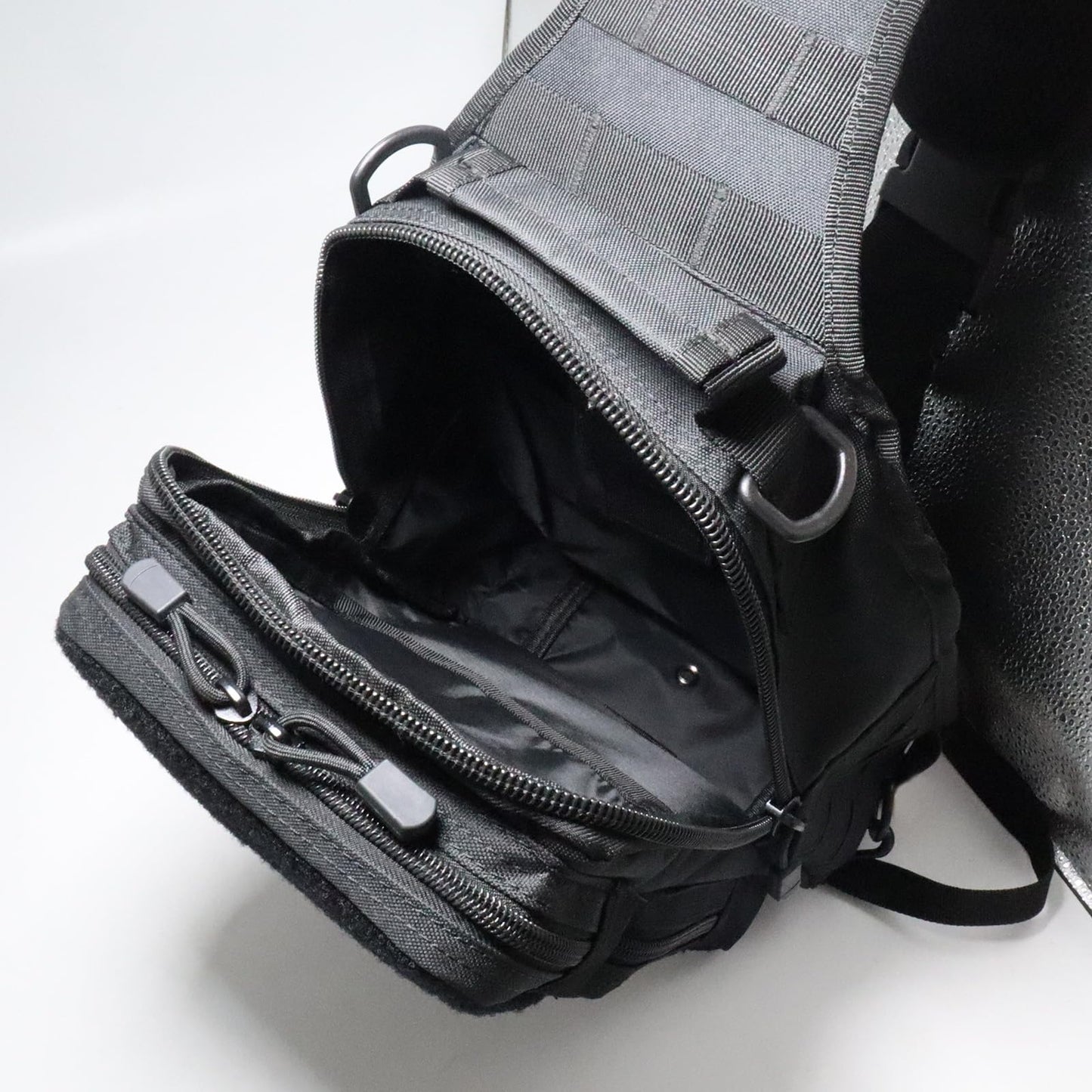 GAZJYUSP Tactical Sling Bag Backpack for Men Molle Shoulder Bag Pack Daypack Backpack for Hunting, Hiking, Traveling, Camping (Black New)