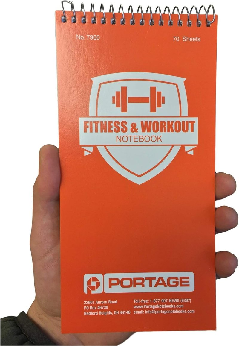 Fitness Journal - Workout Log & Exercise Planner for Bodybuilding | 4 x 8 Inches, 140 Pages (Pack of 3)
