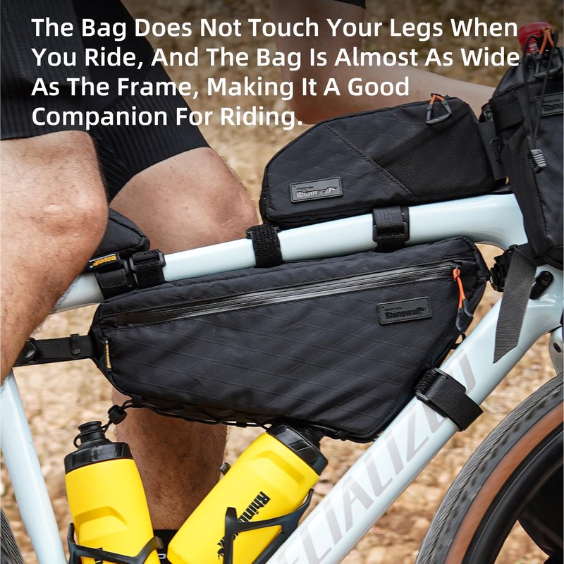 abamita Bike Frame Bag Bike Triangle Bag Bicycle Pouch Under Tube Bag 2.9L with Dual Side Mesh Pockets for MTB Road Bike Cycling Commuting and Outdoor Adventures