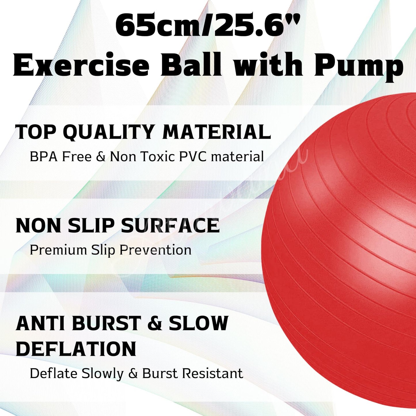 Atarvana Cardio Drumming Equipment Set, Extra Thick Yoga Ball with Pump & Cardio Drumming Sticks with Grips, Aerobic Exercise Ball Drumsticks Workout Set for Stability, Rhythm, Gymnastics