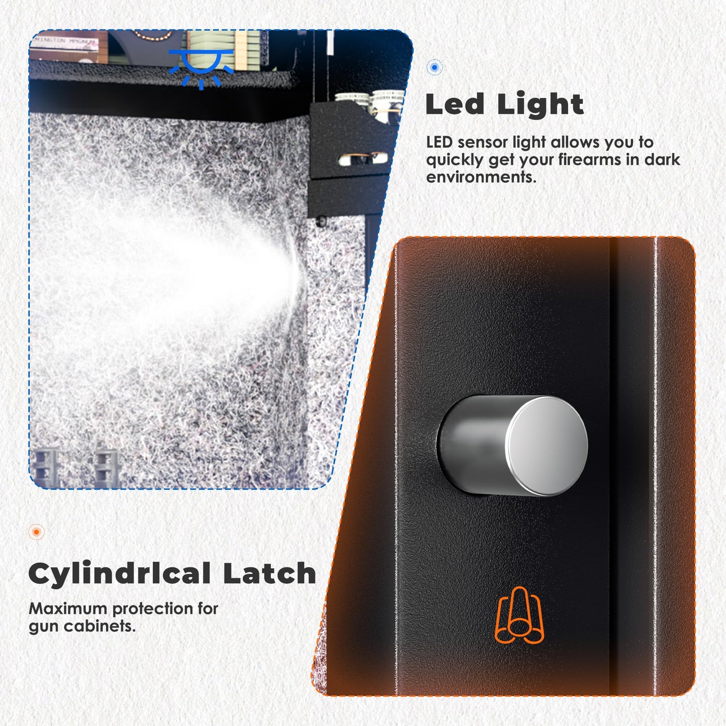 INTERGREAT 5-6 Gun Safes,Gun Safe for Rifles and Pistols,Shotgun Rifle Safe,Gun Safes for Rifle and Shotguns,Long Gun Cabinets with Fingerprint/Digital Keypad/Removable Shelf for Rifles Safes