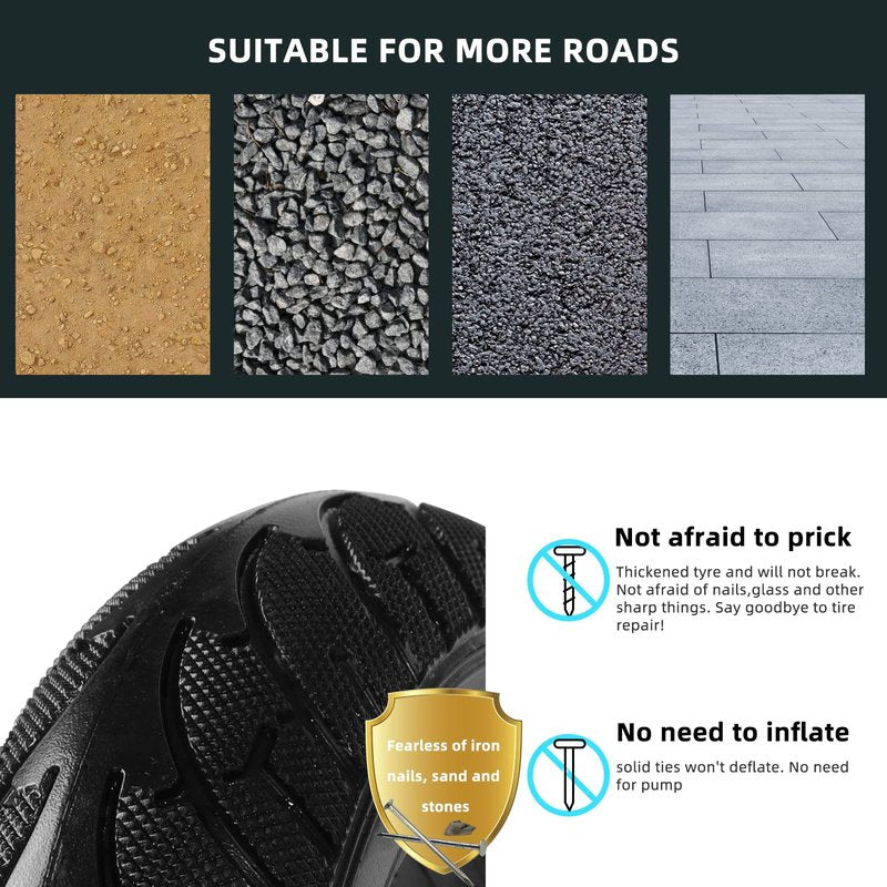 PRO CAKEN 200x50 solid tire wheel with Plastic Hub for electric scooter balance car 8x2 solid wheel explosion proof puncture tubeless tire parts…