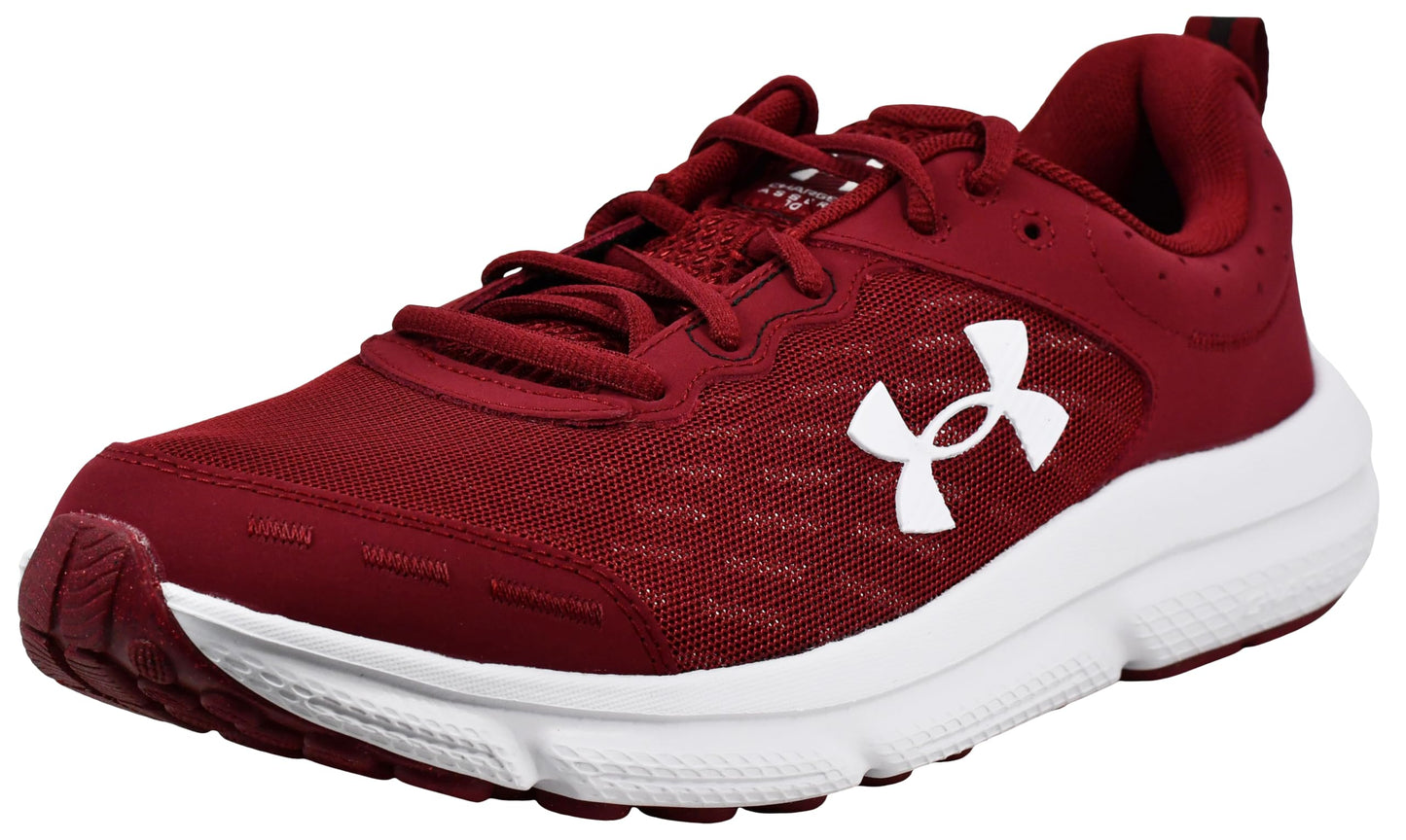 Under Armour Men's Charged Assert 10 Shoes, Cardinal/Cardinal/White, 10.5