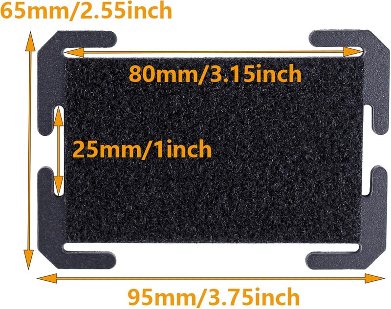 Patch Board Molle Patches Panel - 2 Pack Rigid Hook and Loop Display Holder for Tactical Backpacks