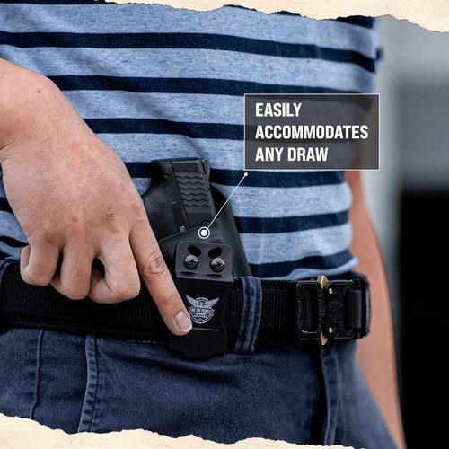 We The People Holsters - Carbon Fiber - Right Hand - IWB Holster Compatible with 1911 Government/Colt 1911 Government/Kimber 1911 / Springfield 1911 5" 45ACP No Rail Only RDS