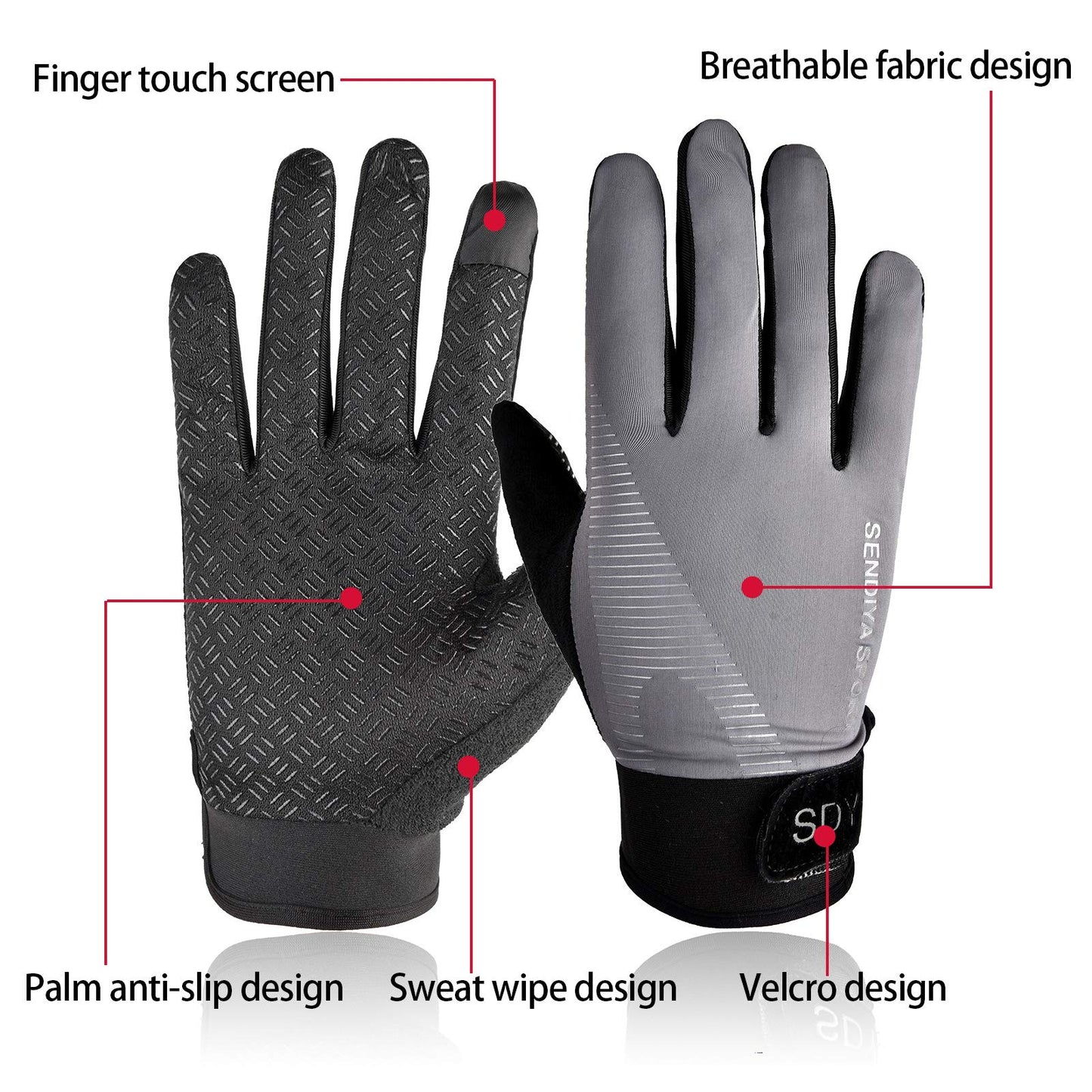 YHT Workout Gloves, Full Palm Protection & Extra Grip, Gym Gloves for Weight Lifting, Training, Fitness, Exercise (Men & Women)