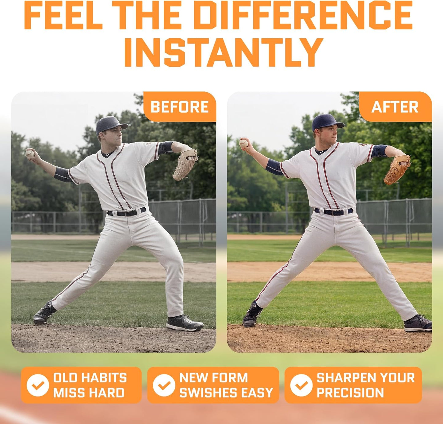 Baseball Pitching Lead Leg Trainer - Adjustable Stride & Resistance Aid for Pitchers | Heavy-Duty Steel, Improve Power & Balance