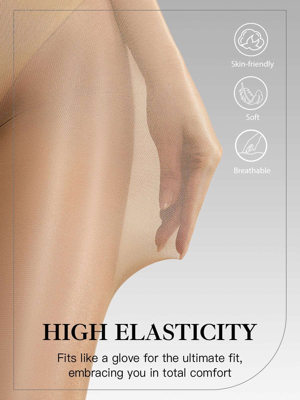 MANZI Shimmer Dance Tights Adults Shimmery Footed Womens Tights Toast Small-Medium
