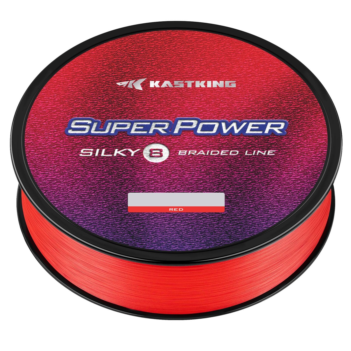 KastKing Superpower Silky8 Braided Fishing Line, Red, 8 Strands, 10 LB, 150 Yds