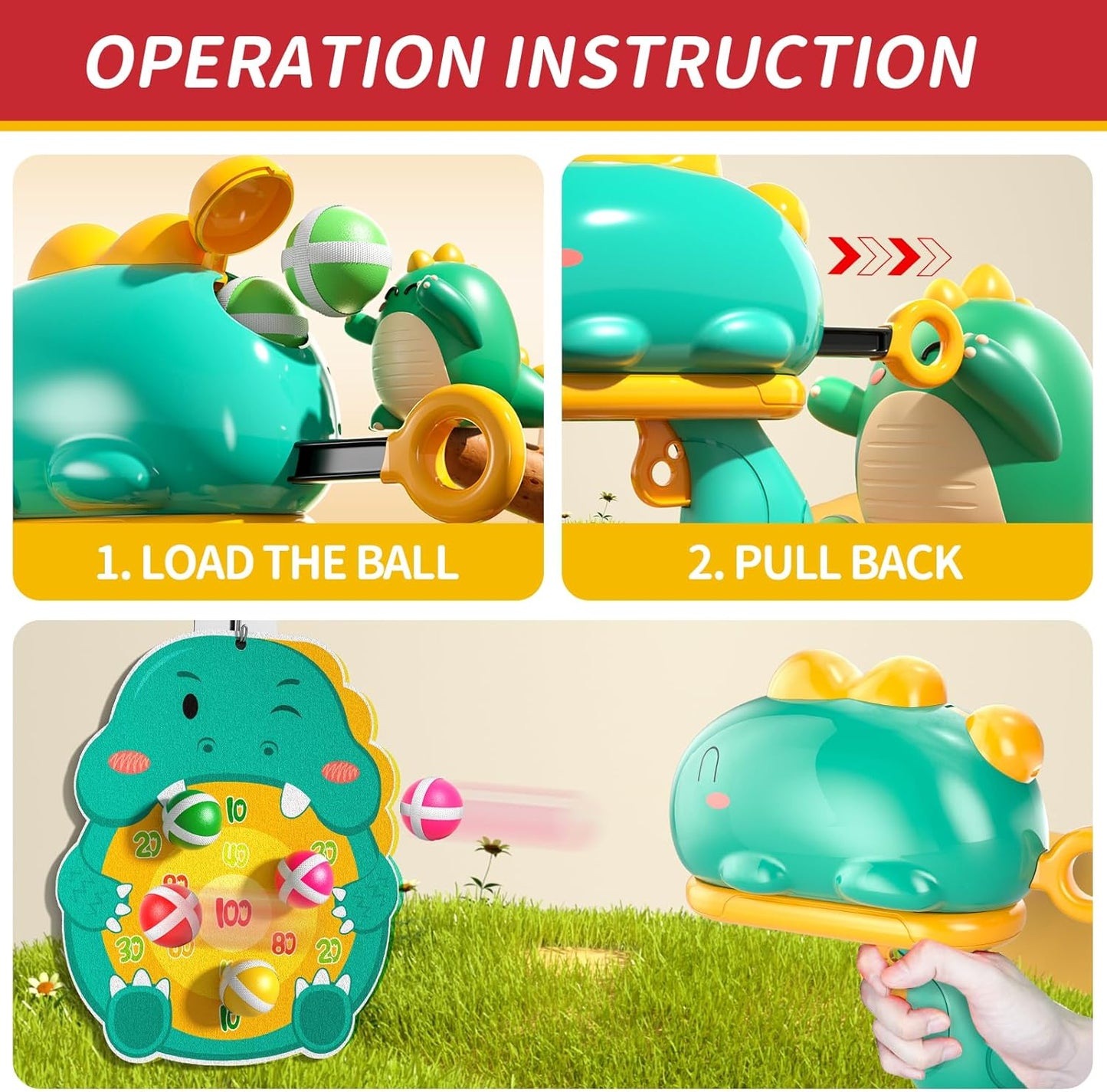 Dinosaur Dart Shooting Game for Kids | Outdoor & Indoor Fun for Ages 3-8 | Perfect Birthday Gift