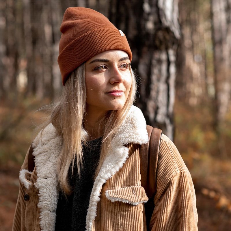 3 Pack Satin Lined Winter Beanie Hats (US, Alpha, One Size, Black+Caramel+Grey Blue)