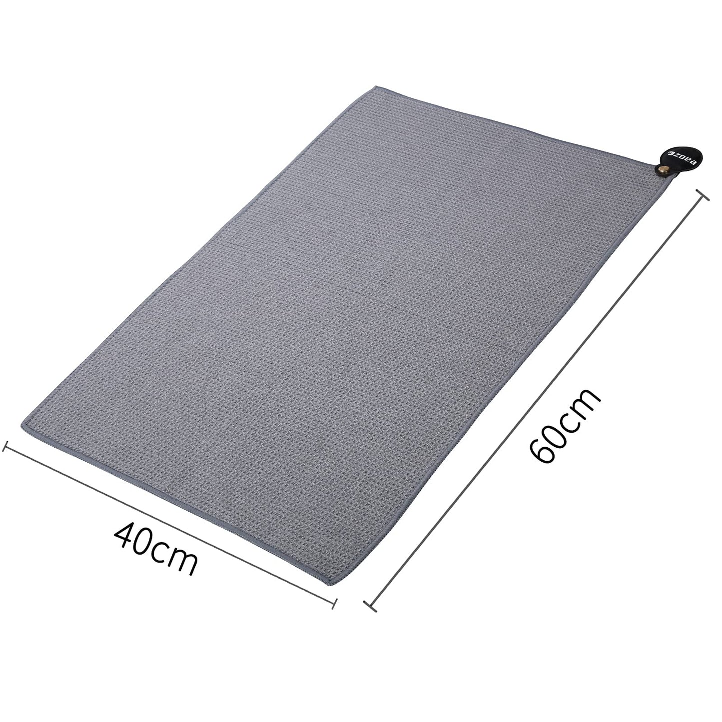 ZOEA Magnetic Towel, Magnetic Clip for Golf Towel, Microfiber Fabric Waffle Pattern Towels Industrial Strength Magnet for Strong Hold to Golf Carts or Clubs (1, Grey)