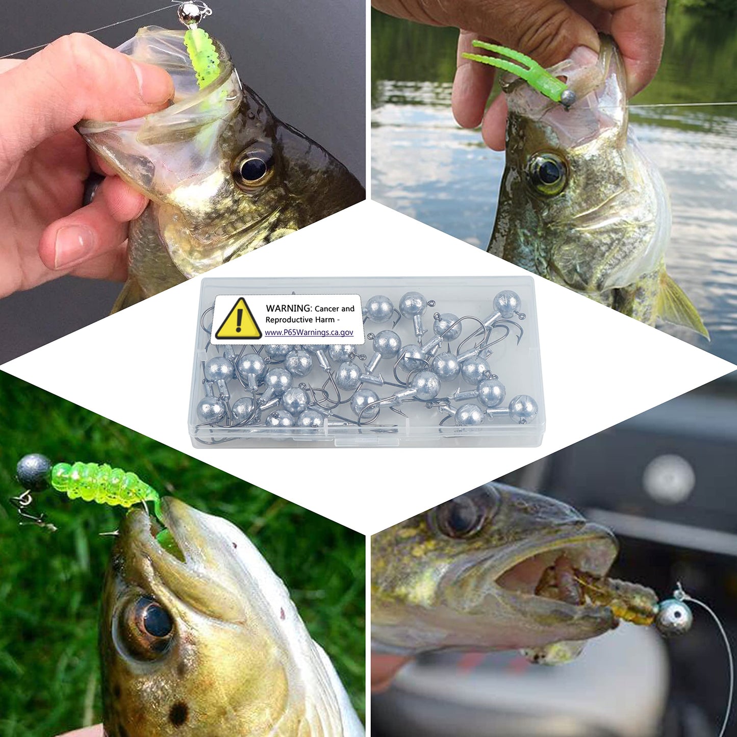 Jig Heads Fishing Hooks Crappie Jigs Unpainted Jig Heads Round Ball Sharp Fishing Jigs Hooks for Bass Trout Crappie Walleye Saltwater Freshwater