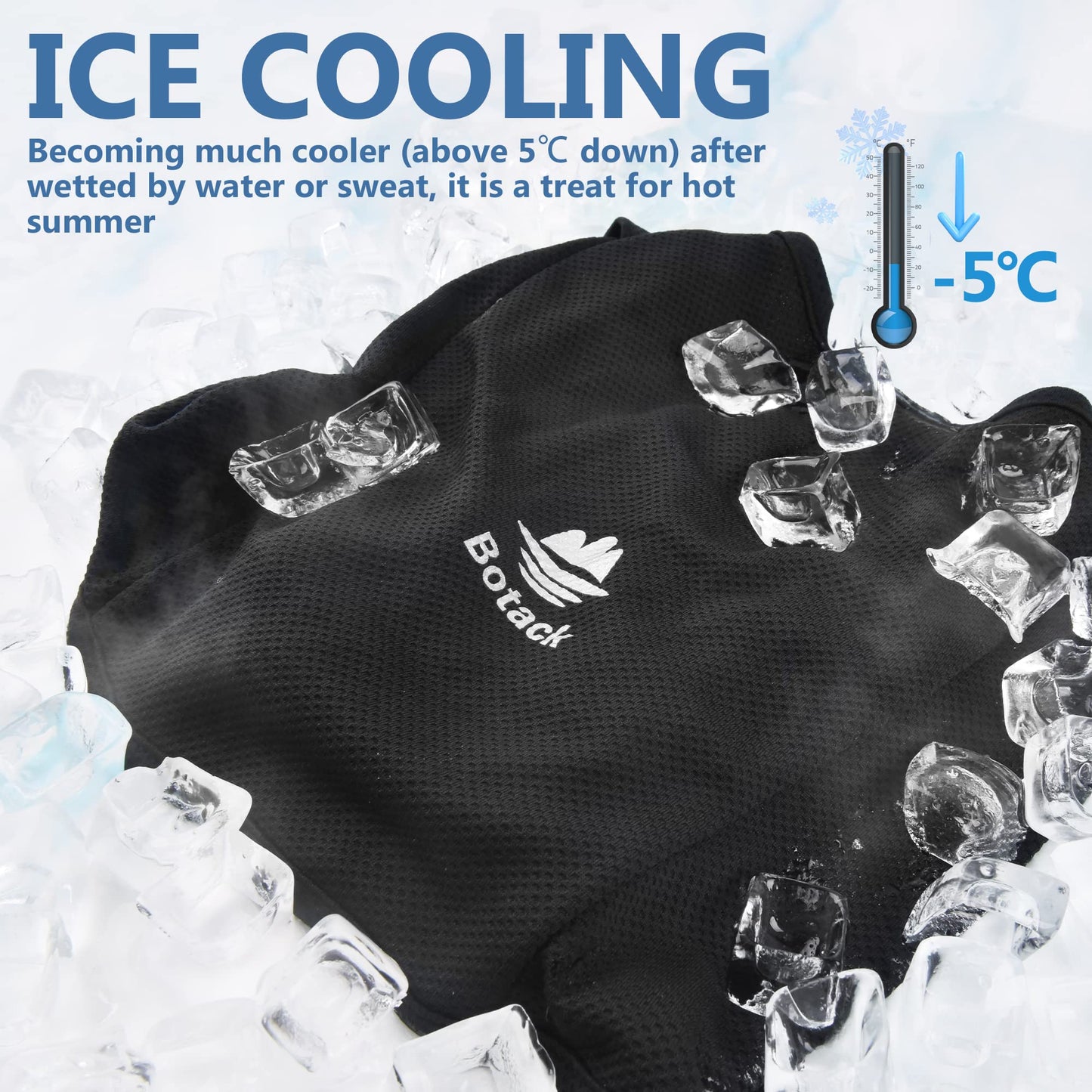 Botack Skull Balaclava Face Mask Sun UV Protection Breathable Full Head Mask for Men Women Skiing Cycling